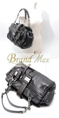 Loewe Chain Black Bag Shoulder Leather